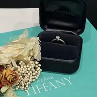 在飛比找PopChill優惠-[二手] Tiffany&Co. PT950鉑金 六爪鑲 0