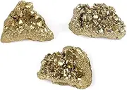 Namvo 2pcs Natural Pyrite Stone and Minerals Natural Crystal Quartz Stone for Divination Chakra Energy Healing Stones