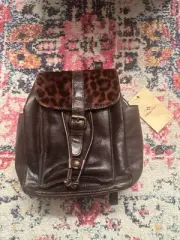Patricia Nash Aberdeen Leopard Haircalf Backpack Bag NWT 250$ MSRP