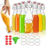 Swing Top Glass Bottles 16 oz 8Pack, Kombucha Bottles-Flip Top Glass Bottles