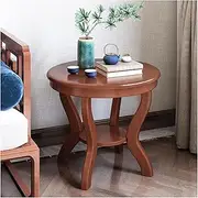 Side Table Solid Wood Round End Table, Side Table Accent Table, Small Night Stands Coffee Table, Multipurpose End Tables for Patio Balcony,Bedroom,Office Small Space End Tables Living Room