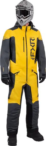 FXR Helium Lite 2025 1-piece Snowmobile Suit, yellow, Size M for Men