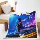Beautiful Cool Girl Light 3D Warm Plush Fleece Blanket Picnic Sofa Couch