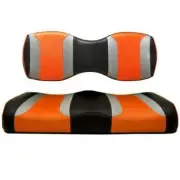 Tsunami Rear Seat G250/300 Blk w/ Liq Silv Rush & Org Wave