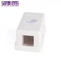 在飛比找PChome24h購物優惠-PRO-BEST 桌上型資訊盒單孔