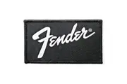 Fender Logo Standard Iron On Patch (Black/White) (One Size)