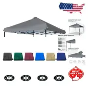12x12 Canopy Replacement Top with Air Vent - Water-Resistant Dark Grey