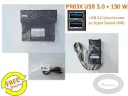 NEW Dell Genuine E-Port PR03X USB 3.0+ PA-4E 130 W Adapter, DP/N 0RMYTR (no box)