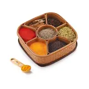 Masala Box Spices Storage Containers Masala Rangoli Box For Keeping Spices F/S