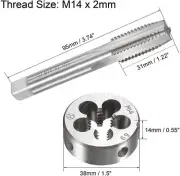 M14×2 HSS Metric Tap And Die Set,Thread Tap + Round Die Right Hand HSS Taper