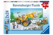 Ravensburger - Diggers at Work Puzzles 2 x 24 Piece