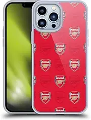 Head Case Designs Officially Licensed Arsenal FC Red Crest Patterns Gel Case [Military Grade Protection] Compatible with Apple iPhone 13 Pro Max