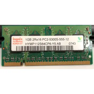 1GB 2Rx16 PC2-5300S-555-12