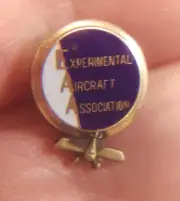 Vintage Experimental Aviation Association Pin CTO 10K twist back pinkback