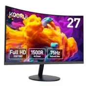 27 Inch Curved Monitor FHD 1080P 75Hz Gaming Monitors Computer Monitor 27-inch
