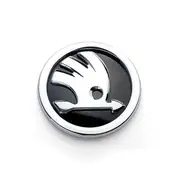 8/9/10cm Skoda Logo Emblem Car Front Hood Badge Rear Trunk Sticker for Toyota Corolla 2009 2019 Honda Accord Changan V7 Alsvin Black Silver