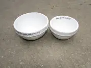 MUD PIE White Round Every Day Prep Bowls "Hey Good Cookin' & I Could Eat You Up"