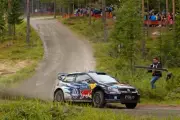 WRC Rally Finland 2015 Jari Matti Latvala VW action Motor Racing Old Photo