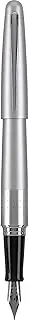PILOT Metropolitan Collection Fountain Pen, Silver Barrel, Dots Design, Medium Nib, Black Ink (91105)