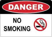 OSHA DANGER: NO SMOKING 2| Laminated Vinyl Decal Sticker Label