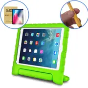 StylePro, package, iPad 10th and 11th gen kids case + pencil + screen protector, green