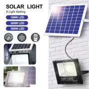 LED Solar Light Street Flood Sensor Remote Outdoor Garden Security Lamp NEW
