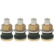 TR575 1-1/8" Brass Clamp-in Tubeless Tire Truck Valve Stem Pack of 4