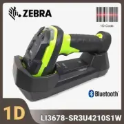 Zebra LI3678-SR3U4210S1W Cordless 1D Barcode Scanner Linear Imager USB Kit