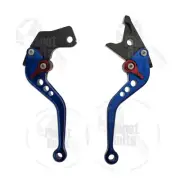 Blue CNC Shorty Brake & Clutch Levers For Suzuki GSXR 600 750 95 Control Hand
