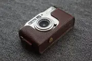 Genuine Real Leather Half Camera Case Bag Cover for Contax TVS Film Camera