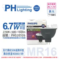 在飛比找PChome24h購物優惠-(2入) PHILIPS飛利浦 LED 6.7W 927 1