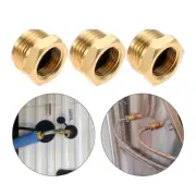 3Pcs G1/2 Female to GHT 3/4 Male Hose Adapter Threaded Pipe Fitting Connector