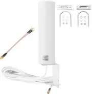High Gain 10-12dBi External SMA Male/Dual Male 3G 4G 5G LTE Omni White