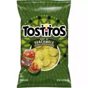 Tostitos HINT OF GUACAMOLE Flavored Bite Size Rounds Tortilla Chips, 11 oz Bag