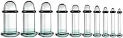 [Casvort] Unique 0.5mm Increments 14G-00g Comfy Pain-free Single Flare Glass Dead Stretching Plugs, Hypoallergenic Body Piercing Tapers, Pierced Ear Lobe Stretching Kits.