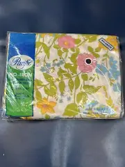 Muslin Twin FITTED Sheet Floral Madrigal Extra Vintage Pacific No Iron Double