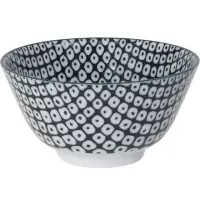 在飛比找momo購物網優惠-【Tokyo Design】瓷製餐碗 網紋黑12cm(飯碗 