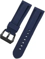 YCBFGAZATK Black Blue Red Army Green Watch Band Silicone Rubber Watchband Replacement Fit For Panerai Strap Tools Steel Buckle 22mm 24mm 26mm