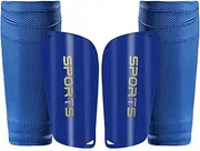 Kids Youth Soccer Shin Guards, Shin Pads and Shin Guard Sleeves for 3-15 Years Old Boys and Girls for Football Games, EVA Cushion Protection Reduce Shocks and Injuries(L 4'7" - 5'8" Tall)