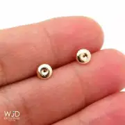 2-Pairs (4) Replacement Screw on Screw Off Earnuts Earrings Backs 14K Yellow Gol