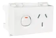 Clipsal SWITCHED SOCKET OUTLET 250V 3-Pins Standard 2Poles Horizontal-10A Or 15A