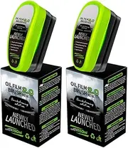 Oil Film Brush 2.0, Clear Vision Glass Cleaner, Clearview Shield Clear Vision Windshield Cleaner, Oil Film Cleaning Brush for Car Windows (2PCS)