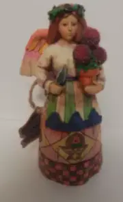 Jim Shore ANGEL OF PERSISTENCE Figure Flower Gardener Heartwood Creek 2002 NIB
