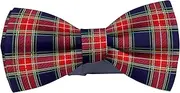 [KAWAMOUSE] Adjustable Pre-tied bow tie for toddler Boys (Traditional Tartan Scottish Plaid Pattern) Elegant Cute Bowties for Dogs Cats Pets, Pattern as Shown