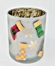 Yankee Candle Christmas Stockings and Snowflakes Tea Light Holder