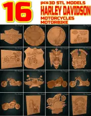 16 3D stl file relief EAGLE BIKE USA for CNC router cnc machine milling