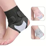 1pc One Size Adjustable Ankle Brace-Breathable Ankle Support With Silicone-Neoprene Ankle And Heel Stabilizer-foot Sleeve For Men And Women - For Sports, Runni