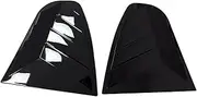 YJVVWQVF Car Rear Window Louver Compatible for Skoda Octavia 2008 2009 2010 2011 2012 Shutter Cover Scoop Side Vent Trim Windshield ABS Carbon(Gloss Black)