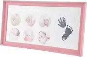 CATIEBYE Baby Footprint Handprint Picture Frame Newborn Memory Infant Handprint Casting Diy Baby Shower Crafted Frame