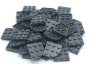 Lego 50 New Dark Bluish Gray Plates Round Corner 3 x 3 Stud Pieces